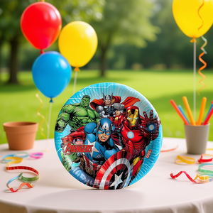 Platos Desechables de los Vengadores de 23 cm, 6 Piezas, Vajilla para Fiestas - Product Image 3