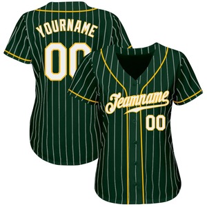 เสื้อเบสบอลแท้ปักลายสีเขียวสีขาวสีทอง - Product Image 3