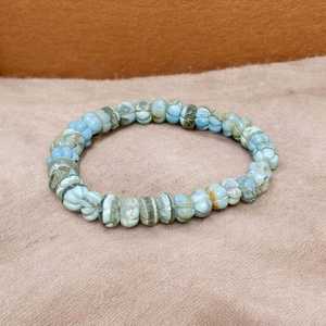 2025 Trendy Style Handmade 8mm Boulder Opal Melon <b>Beaded</b> <b>Bracelet</b> Natural Gemstone Stretch Elastic Jewelry Unique Anniversary - Product Image 2