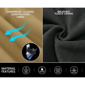 Hot Selling Custom Outdoor <b>Men</b> Winter Breathable Lightweight Water Resistant Fleece Lined Softshell <b>Jacket</b> with Removable Hood - Product Image 4