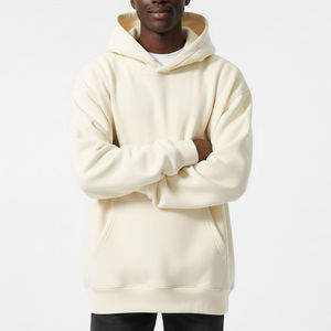 เสื้อฮู้ดดี้ผู้ชายคุณภาพสูง ทรงโอเวอร์ไซส์ ผ้าฟลีซ 100% คอตตอน ทรงไหล่ตก สำหรับฤดูหนาว รับสกรีนโลโก้ เป็นมิตรต่อสิ่งแวดล้อม กันลม - Product Image 2