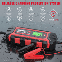 Chargeur de batterie GOOLOO S4 pour moto/voiture - Automatique, sans entretien, cycle profond, 12V 4A, batterie au plomb, écran LCD, protection IP65
