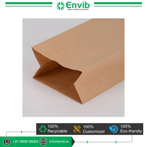 Conception personnalisée de haute qualité sacs d'emballage en papier kraft jetables recyclables et anti-graisse de luxe 50-130 GSM épaisseur en vrac - Product Image 5