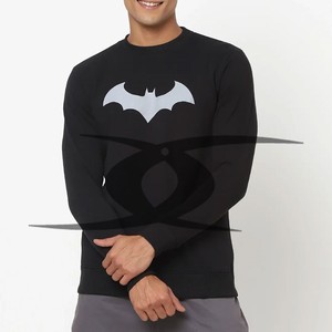 Sweat-shirt à col rond 100% coton pour hommes Unisex Batmen Logo Blank Oversized Thermal Fleece for Plus Sizes for Winter - Product Image 1