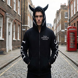 Men Customize Full zipper <b>Hoodies</b> Athletic Fit With Breathable Fabric For Training Sessions Durable <b>Stitching</b> - Product Image 1