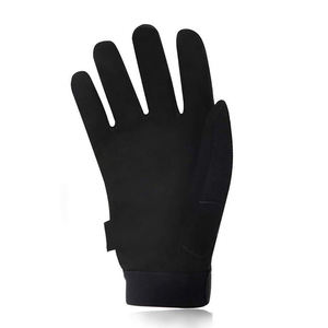 Guantes de cuero de piel de grano de cabra de alta calidad con puños elásticos negros Guantes de enclavamiento de tela de enclavamiento industrial de cuero - Product Image 3