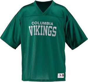 Maillot de sport Columbia Vikings marron à col en V, en maille polyester, à manches courtes, avec capuche - Product Image 6