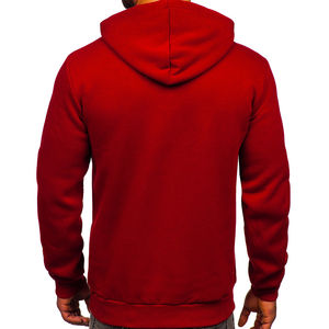 Haute qualité hommes régulier polaire sweats à capuche manches longues hiver thermique personnalisé imprimé Logo cordons couleur unie sweats à capuche - Product Image 2