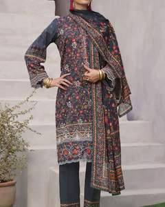 Colección SSumaira Camisa Chikankari impresa digital exclusiva con hermosa Dupatta - Product Image 4