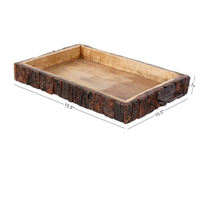 Plateau de service en bois rustique plateau à thé en bois pour hôtel Snack plateau de service article décoratif vente chaude - Product Image 1