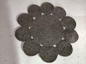 Sous-plats en corde de coton antidérapants, modernes, tressés, à motifs floraux, pour la maison, les mariages et les banquets - Product Image 2