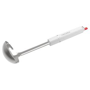 Cucharón de Cocina Lillo Stile Cromado y Blanco 0750 de Acero Inoxidable 10x33cm - Product Image 1