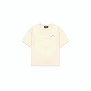 เสื้อยืดคอกลมแขนสั้นสำหรับผู้หญิงและผู้ชายเสื้อยืดคอกลมผ้าคอตตอนสองชั้นดีไซน์ทรงโอเวอร์ไซส์ - Product Image 6