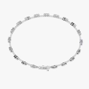 Round Cut Diamond White Gold Loop Moissanite lab grown diamond Bangle for Anniversary Gift And girls - Product Image 3