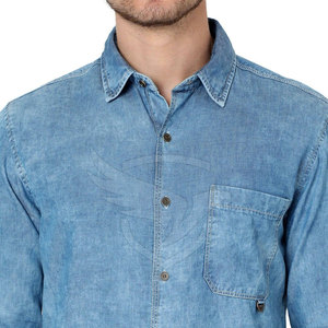 2025 sur mesure hommes jean chemise hiver produit hommes jean chemise pas cher prix hiver chaud jean chemise - Product Image 5