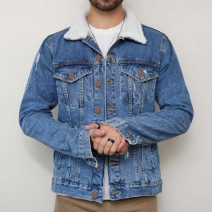 Veste de pluie en denim respirante, streetwear tendance, haute qualité, design personnalisé, hommes, déchirée, fermeture éclair sur le devant, capuche, cuir véritable - Product Image 5