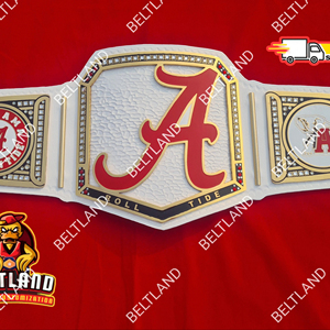 Cinturón de campeonato Alabama Crimson para adultos Cuero de calidad premium 2mm 4mm Zinc Durable y cómodo - Product Image 1