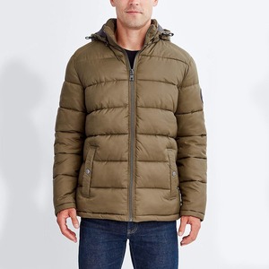 High Quality <b>Canvas</b> Puffer <b>Jacket</b> for <b>Men</b> Waterproof Quick Dry Eco-Friendly Block Quilted Custom Logo Printing Winter Season - Product Image 1