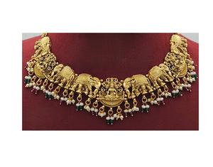 Elegante Juego de Collar y Aretes con Acabado Dorado Mate de Primera Calidad, Impresionante Colección para Bodas para Mujer - Product Image 2