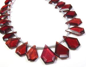 ลูกปัดโกเมนเหลี่ยมเพชรพลอยสีแดง8.5-14มม. 25ชิ้นโกเมนโมซัมบิกธรรมชาติ10 "สาระโกเมนโกเมนแอฟริกันลูกปัดแฟนซีสำหรับเครื่องประดับ - Product Image 2