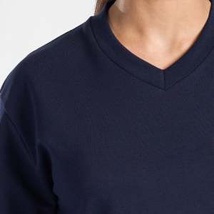 Sweat-shirt en soie pour femme Victory Navy avec capuche, respirant, tricoté, pour l'entraînement, avec fermeture éclair, léger pour l'hiver et l'automne - Product Image 5