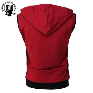 High Quality Gym Wear <b>Sleeveless</b> <b>Hoodie</b> Custom Pullover Fleece Quick Dry Breathable Eco-Friendly Cotton <b>Men's</b> Sweatshirts - Product Image 3