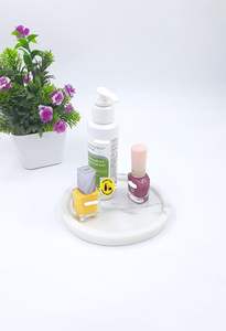 Plateau de service rond de luxe en marbre naturel écologique, sûr pour les mariages, les fêtes et la décoration intérieure - Product Image 3