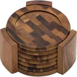 Dining Table Decorative Wood and Resin <b>Coasters</b> Brown Finished Round Shape <b>for</b> Home & Hotel <b>Drink</b> Serving <b>Coasters</b> - Product Image 4