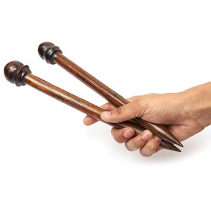 Aiguilles à tricoter à pointe unique en bois de rose fabriquées à la main pour la couture tissage projets de tricot bricolage (12mm) - Product Image 4