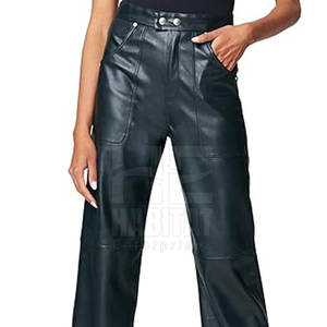 กางเกงหนังผู้หญิงขายดี ลดราคาสุดคุ้ม ดีไซน์คลาสสิก ทนทาน นุ่มสบาย หนังแท้ - Product Image 5