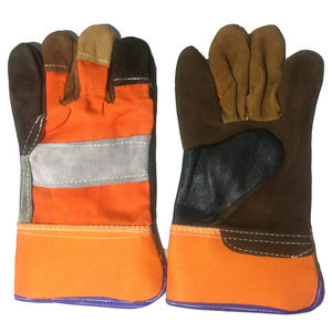 Vente flash Gants de travail robustes antidérapants résistants à la chaleur Gants de jardinage en cuir de vachette à manchette renforcée - Product Image 1