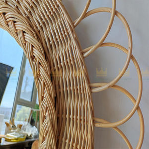 Elegant Handmade <b>Rattan</b> Mirror for Home <b>Decor</b> - Boho Chic, Eco-Friendly, Natural Design for Home - Product Image 5