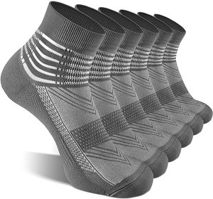 Chaussettes de sport pour hommes, respirantes, antidérapantes, en spandex/polyester, personnalisables, logo personnalisé, écologiques, directement de l'usine - Product Image 1
