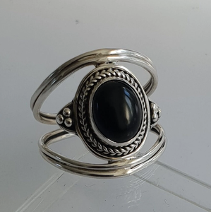 925 Sterling Silver Black Onyx Natural Gemstone Handmade <b>Crystal</b> <b>Ring</b> Women Jewelry Anniversary Perfect Gift For Her Custom Size - Product Image 5