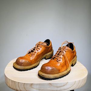 Bottes de moto en cuir pour homme, style harnais, en cuir véritable, avec embout en acier et semelle résistante à l'huile - Product Image 2