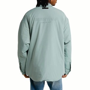 Veste à boutons en velours côtelé à manches longues pour hommes, manteau d'hiver décontracté de style letterman avec poche en tissu - Product Image 4