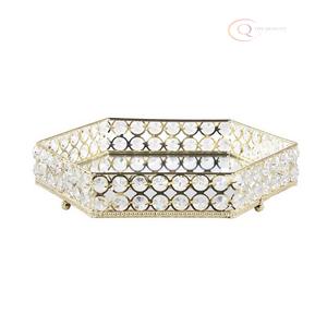 Plateau décoratif en acier inoxydable de qualité supérieure pour la décoration de la maison |   Plateau de service et de présentation élégant pour le salon, la table à manger - Product Image 6