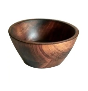 Cuenco para servir multiusos de madera con acabado Natural Simple de madera de mango para ensaladera de aperitivos de alta calidad - Product Image 3