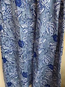 Vestido de Verano Indio de algodón sin mangas para mujer, vestido largo azul con diseño floral estampado a mano, suministro ODM - Product Image 3