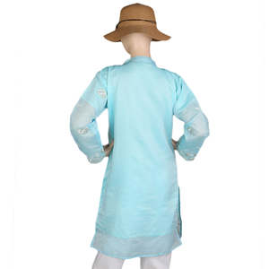 คุรตีปักลายแฟนซีสำหรับผู้หญิง - สีน้ำเงิน - Product Image 5