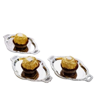 Plateau de service en chocolat au design dernier modèle, plateau de service en chocolat de taille mini en argenterie de qualité supérieure, fabriqué par des fabricants et des exportateurs - Product Image 1