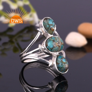New Arrival Fine Sterling Silver Natural Boulder <b>Turquoise</b> Gemstone Statement <b>Ring</b> Custom Jewelry Manufacturer - Product Image 2