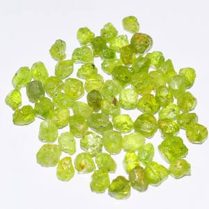August birthstone Peridot พลอยหยาบ8-10มม. อัญมณีดิบหลวมสำหรับการทำเครื่องประดับคุณภาพระดับพรีเมียม - Product Image 4