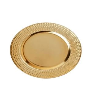 Assiette de présentation en acier inoxydable, cuivre antique, faite à la main, plateau décoratif pour chocolat, classique, élégant, sous-assiette en métal - Product Image 4
