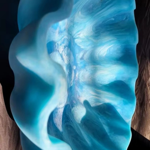 ชามสลัดทำด้วยมือทำจากเรซินเนื้อหินอ่อนของตกแต่งบ้านแบบหมุนวนน้ำสำหรับโรงแรมร้านอาหารบาร์และงานปาร์ตี้ - Product Image 4