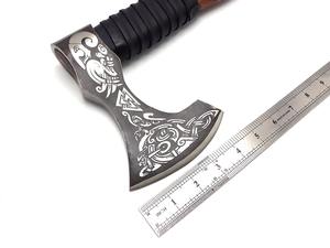 High Carbon Steel Industrial Grade <b>Axe</b> with Embossed <b>Wood</b> Handle for DIY Camping and <b>Cutting</b> - Product Image 2