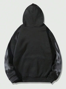 Sweat à capuche personnalisé imprimé pour hommes fermeture éclair complète en tissu respirant et confortable polaire de coton/polyester - Product Image 2