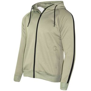 2024 nouveauté survêtement pour hommes/Polyester Style Slim Fit Joggers bas Zip Hoodie ruban Design avec logo personnalisé et impression - Product Image 5