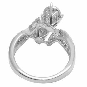 Elegante anillo de compromiso de moissanita en plata de ley 925 con piedras laterales Iced Out Wedding Band EE. UU. Joyería popular - Product Image 6