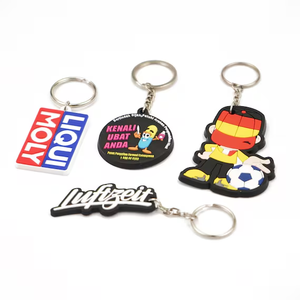 Customized 2D Effect Series PVC Soft Rubber Keychain for School Bag Pendant Coin Holder Small Gift for Birthday Offset Printing